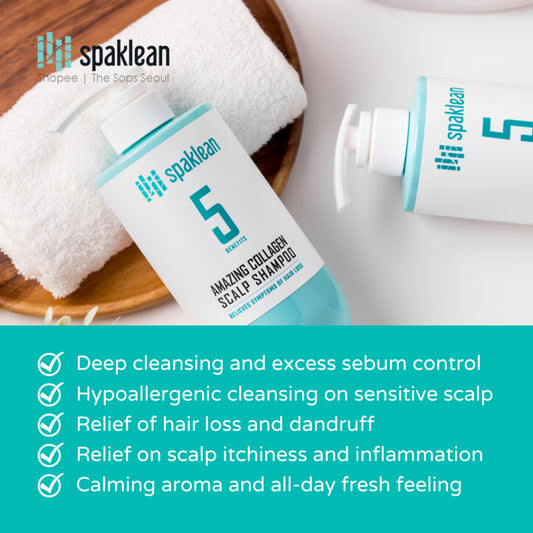 Spaklean Amazing Collagen Scalp Shampoo & Treatment Set