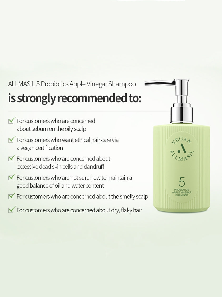 ALLMASIL 5 Probiotics Apple Vinegar Shampoo 300ml