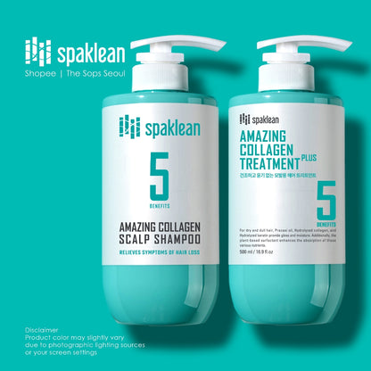 Spaklean Amazing Collagen Scalp Shampoo & Treatment Set