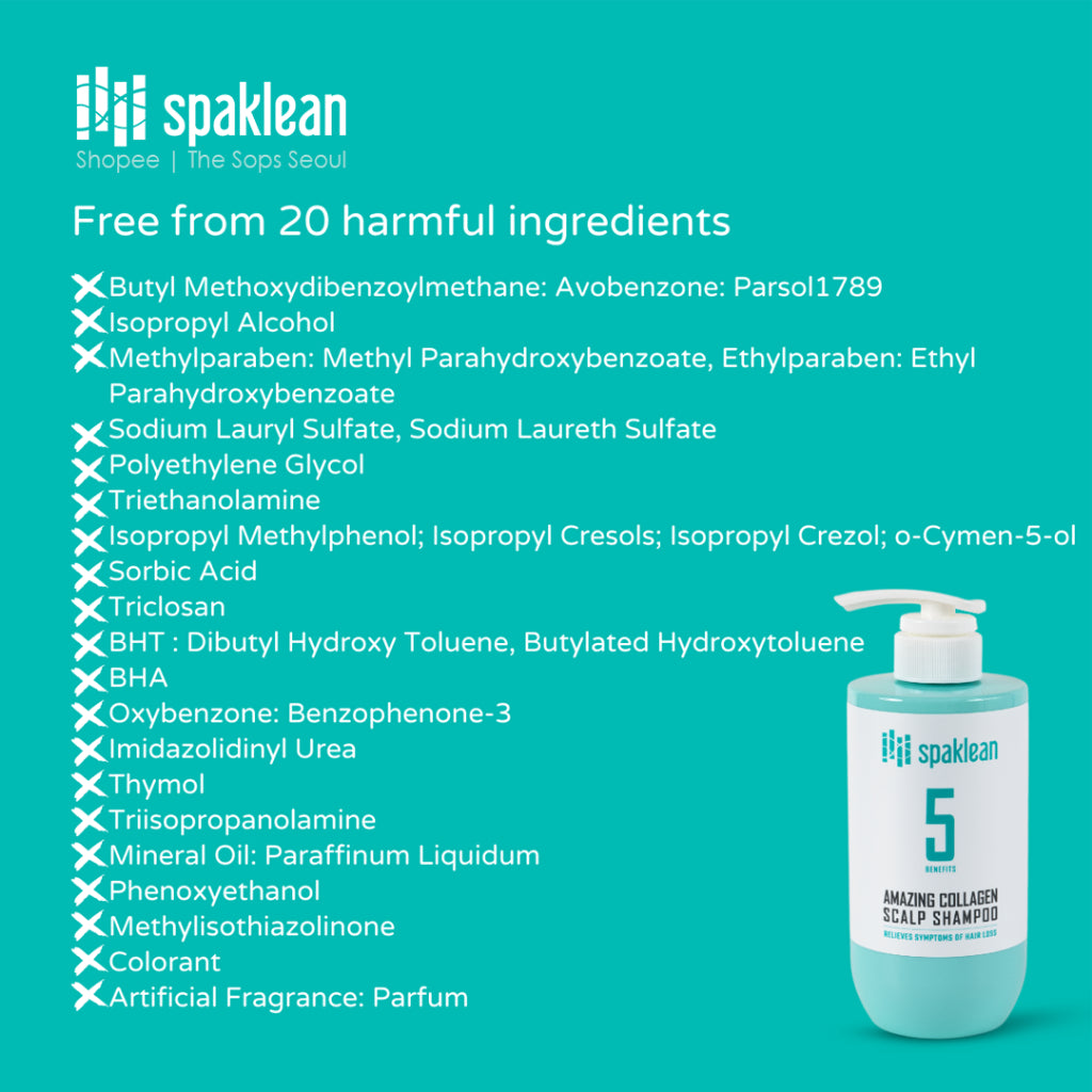 Spaklean Amazing Collagen Scalp Shampoo & Treatment Set