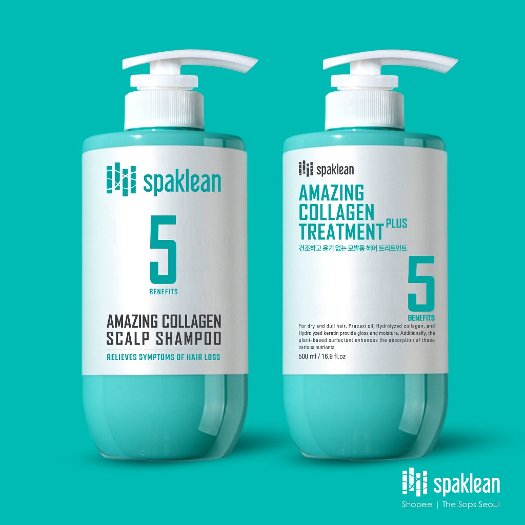 Spaklean Amazing Collagen Scalp Shampoo & Treatment Set