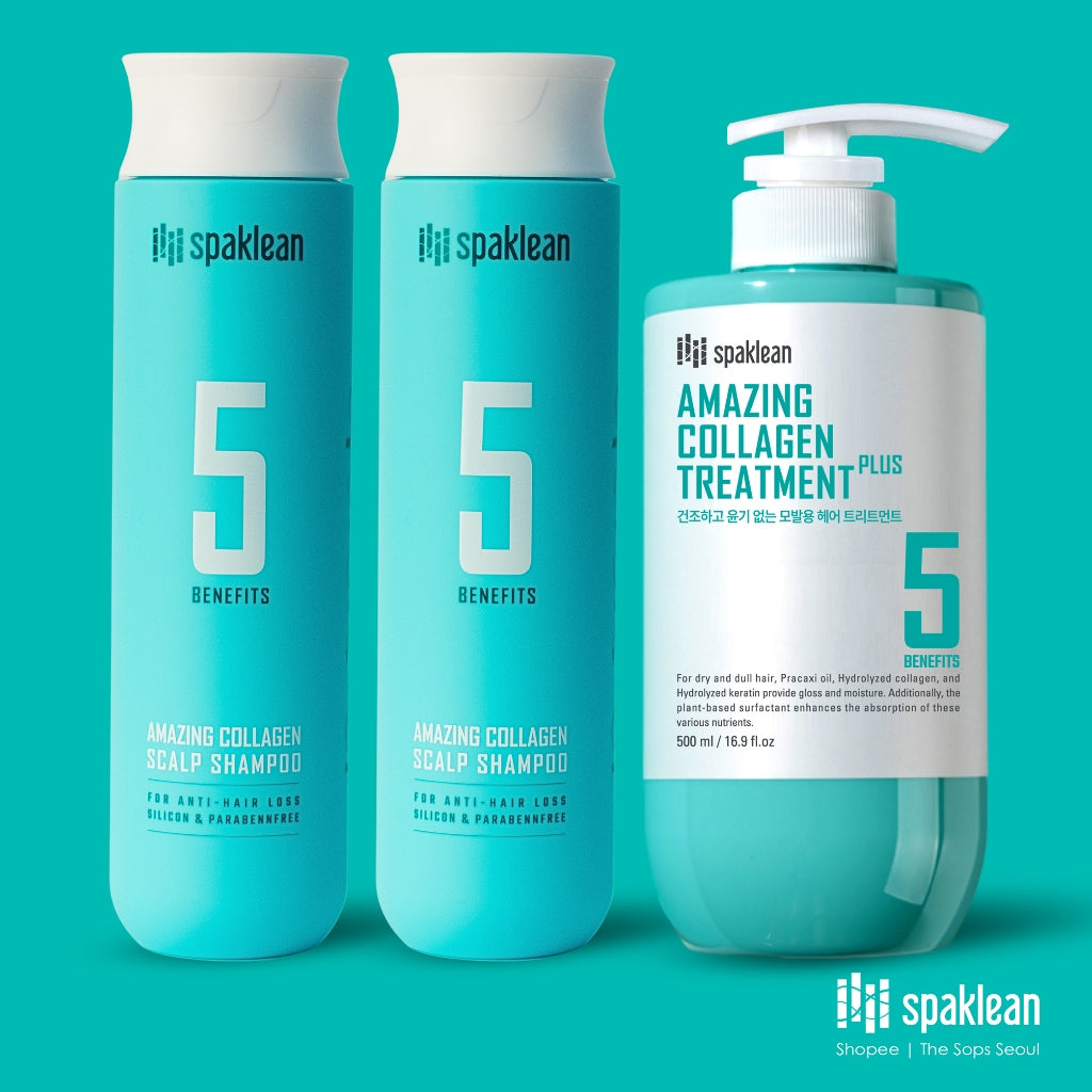 Spaklean Amazing Collagen Scalp Shampoo & Treatment Set