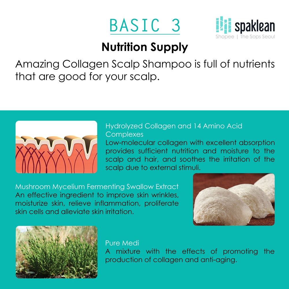 Spaklean Amazing Collagen Scalp Shampoo (500ml)